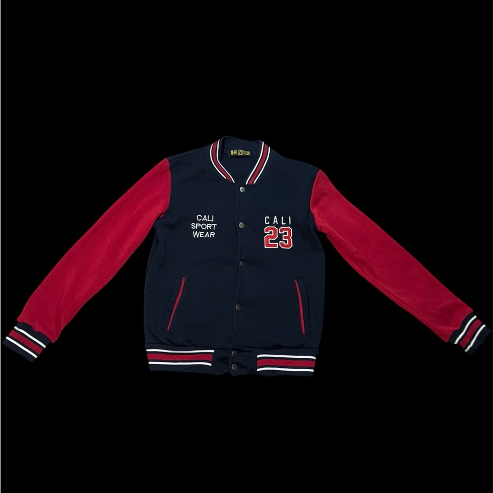 Y2K CALI 23 - Sportwear Women's Navy & Red Varsity Jacket with Number 23